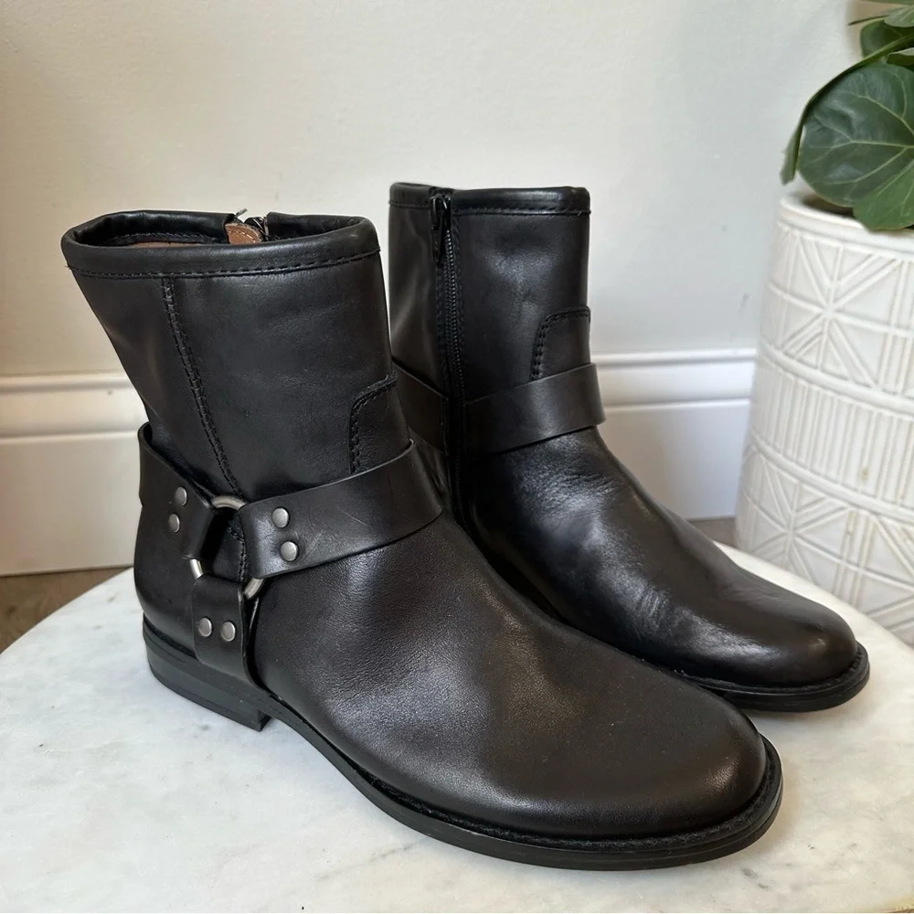 New! House of Harlow 1960 Portia Black Leather boots women’s size 6.5